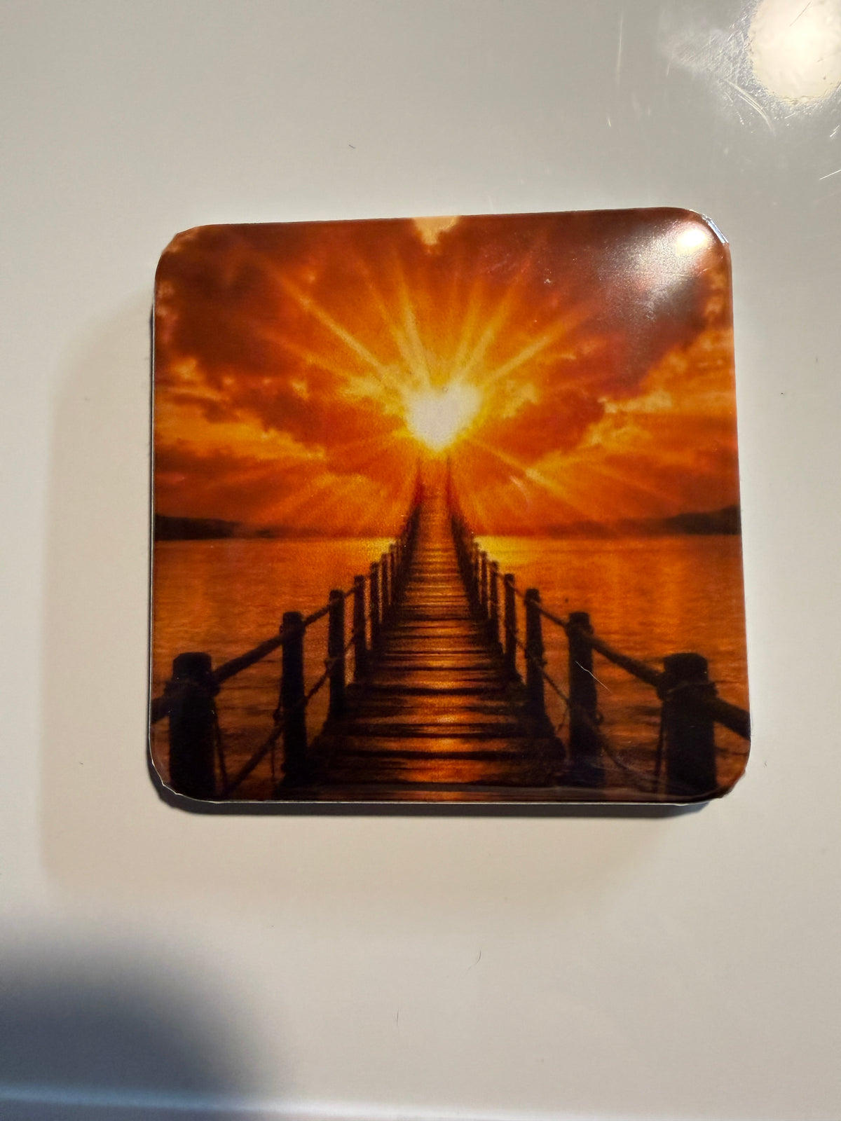 Golden Sunset Pier Magnet